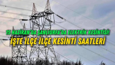 15 Haziran’da Şanlıurfa’da Geniş Çaplı Elektrik Kesintisi! DEDAŞ Uyardı: İşte İlçe İlçe Kesinti Saatleri