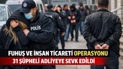 Şanlıurfa’da Fuhuş ve İnsan Ticareti Operasyonu: 31 Şüpheli Adliyeye Sevk Edildi