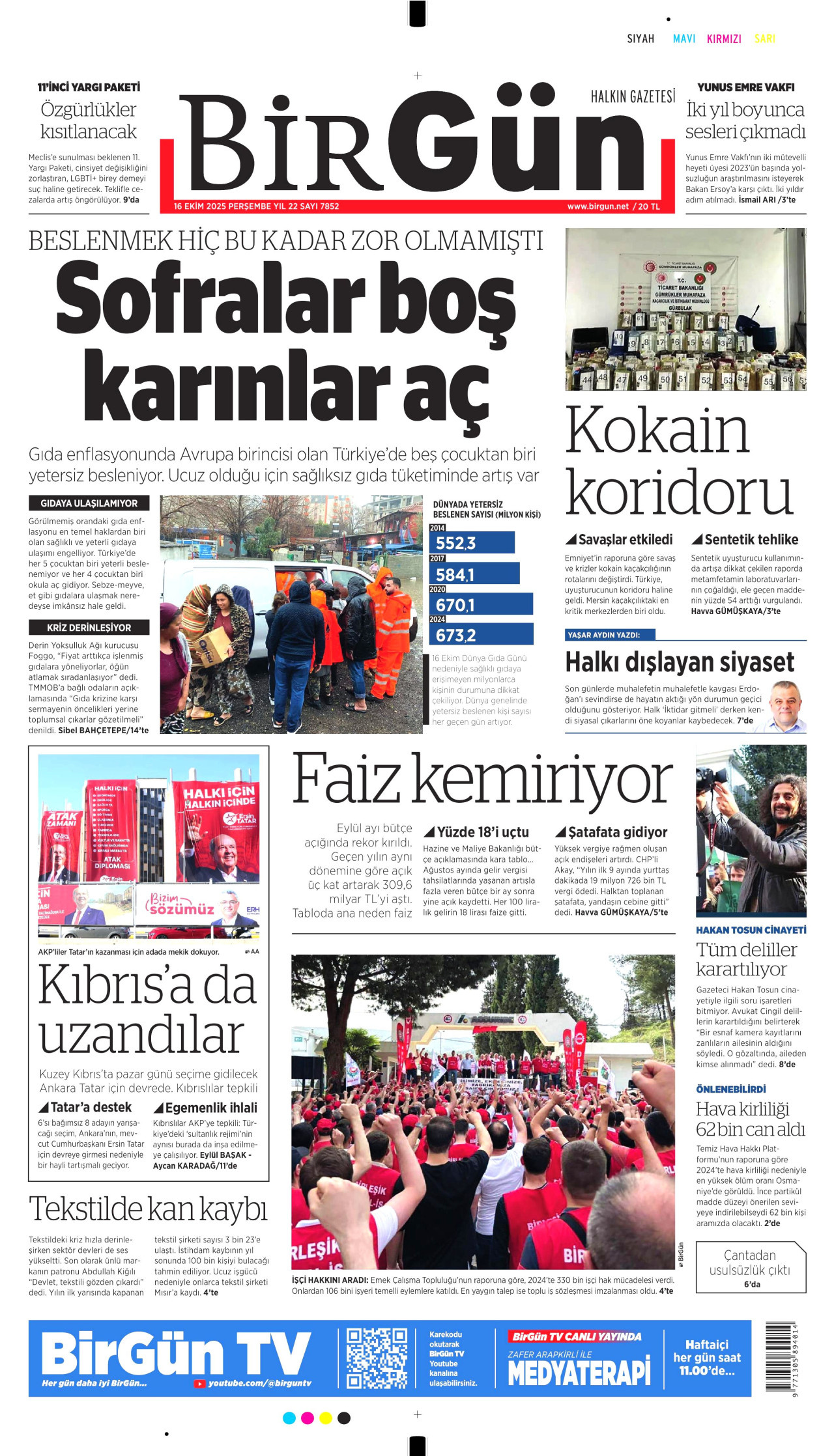 BİRGÜN Gazete Manşeti