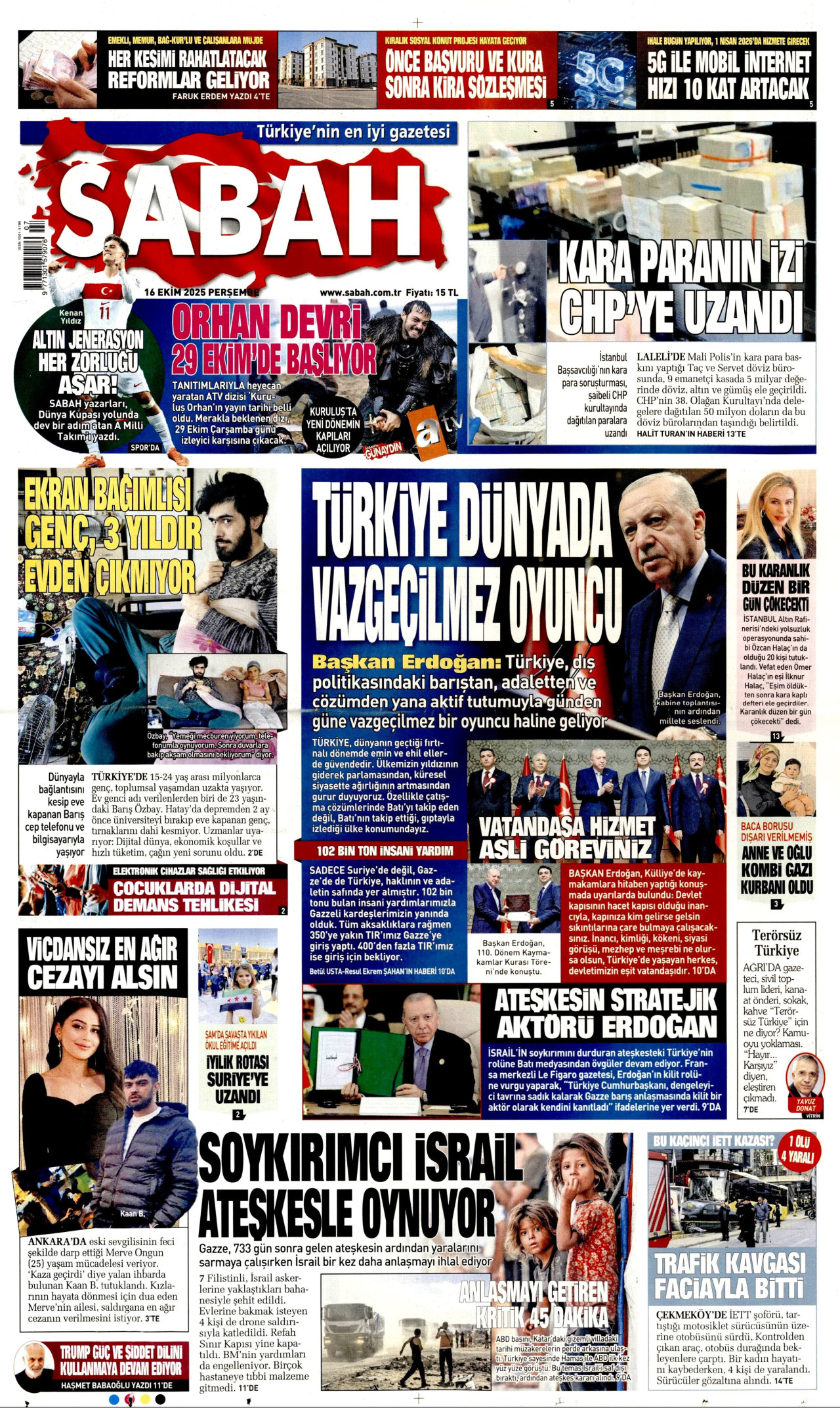 SABAH Gazete Manşeti