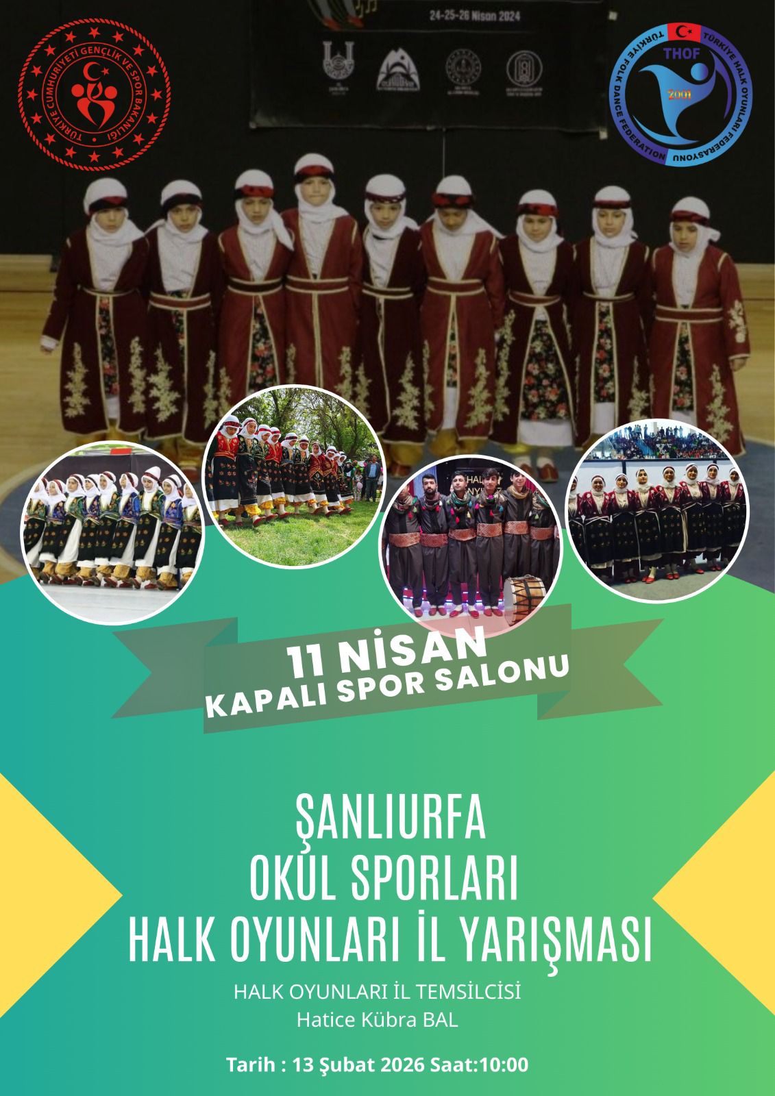 Şanlıurfa’da Okul Sporları Halk Oyunları Coşkusu: İl Birinciliği Heyecanı Başlıyor